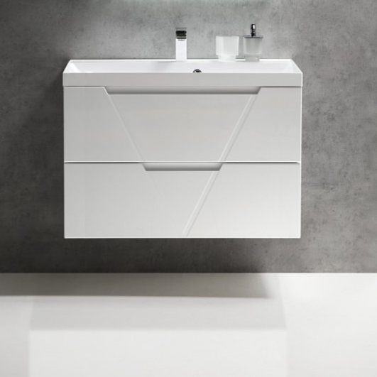 фото Тумба с раковиной belbagno vittoria 90 bianco lucido