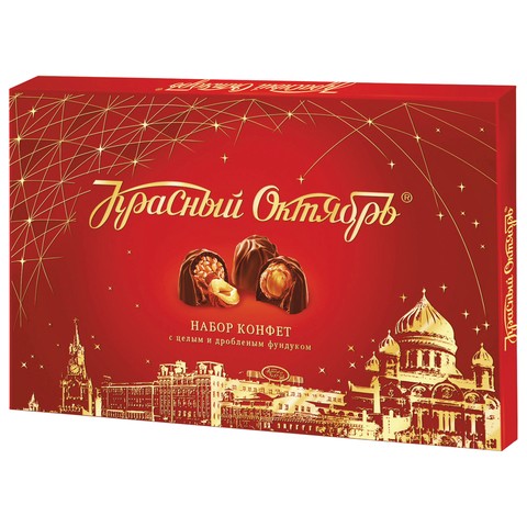 

Конфеты шоколадные КРАСНЫЙ ОКТЯБРЬ с кремовой начинкой и фундуком, 200 г