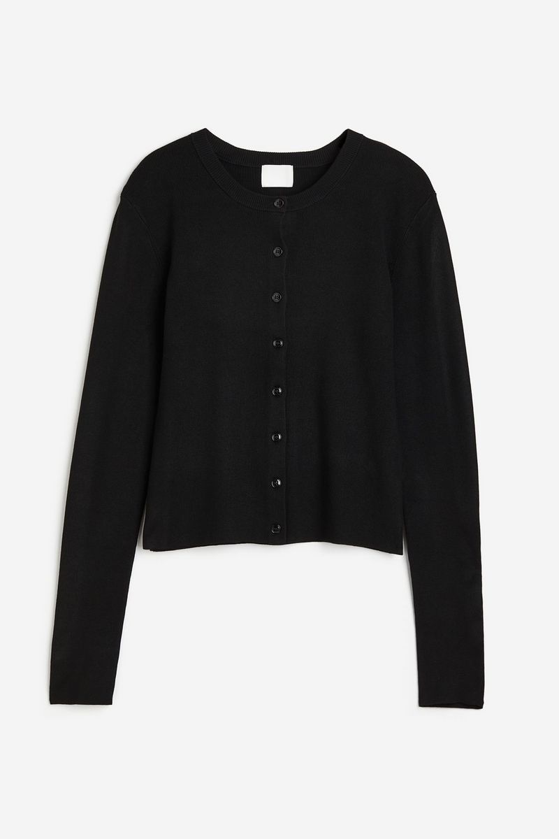 

Кардиган женский H&M 1217396 черный L, 1217396
