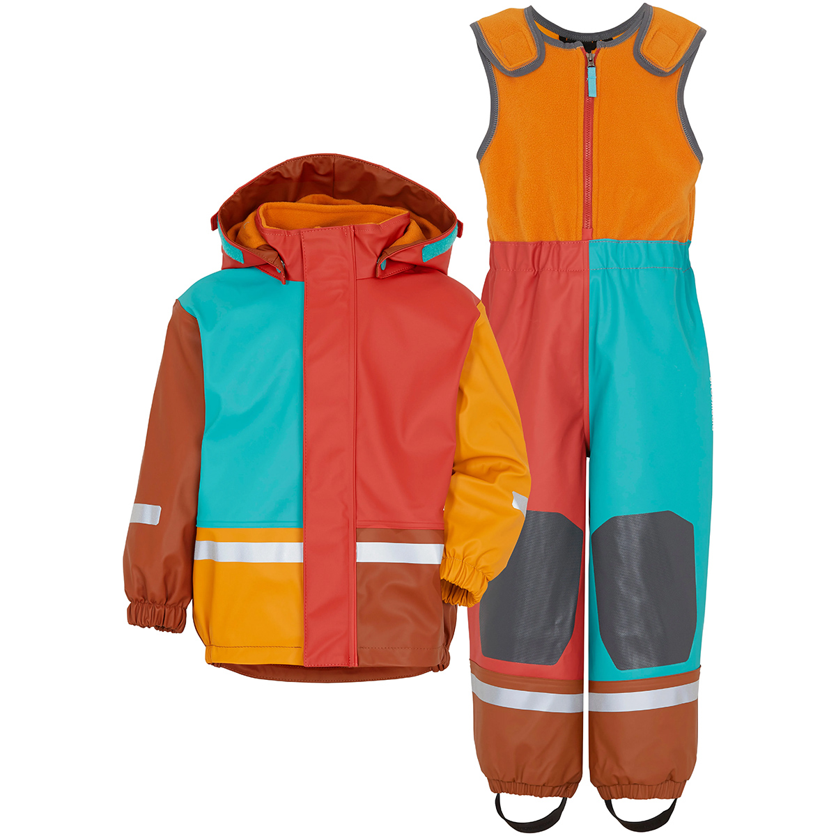 фото Комплект куртка и полукомбинезон didriksons boardman multi розово-оранжевый р.130