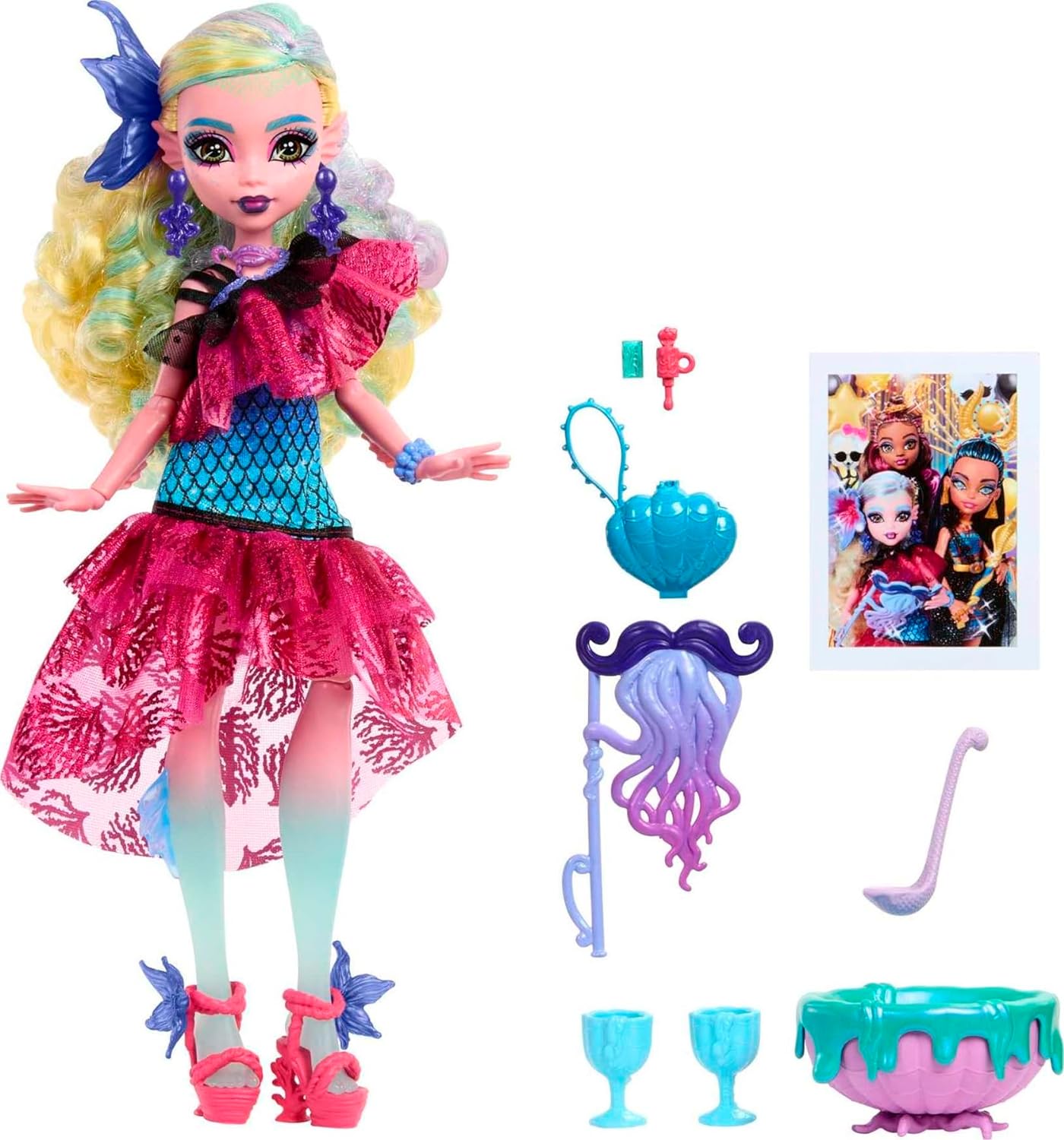 Кукла Monster High Monster Ball Lagoona Blue кукла monster high френки штейн пижамная вечеринка hky68