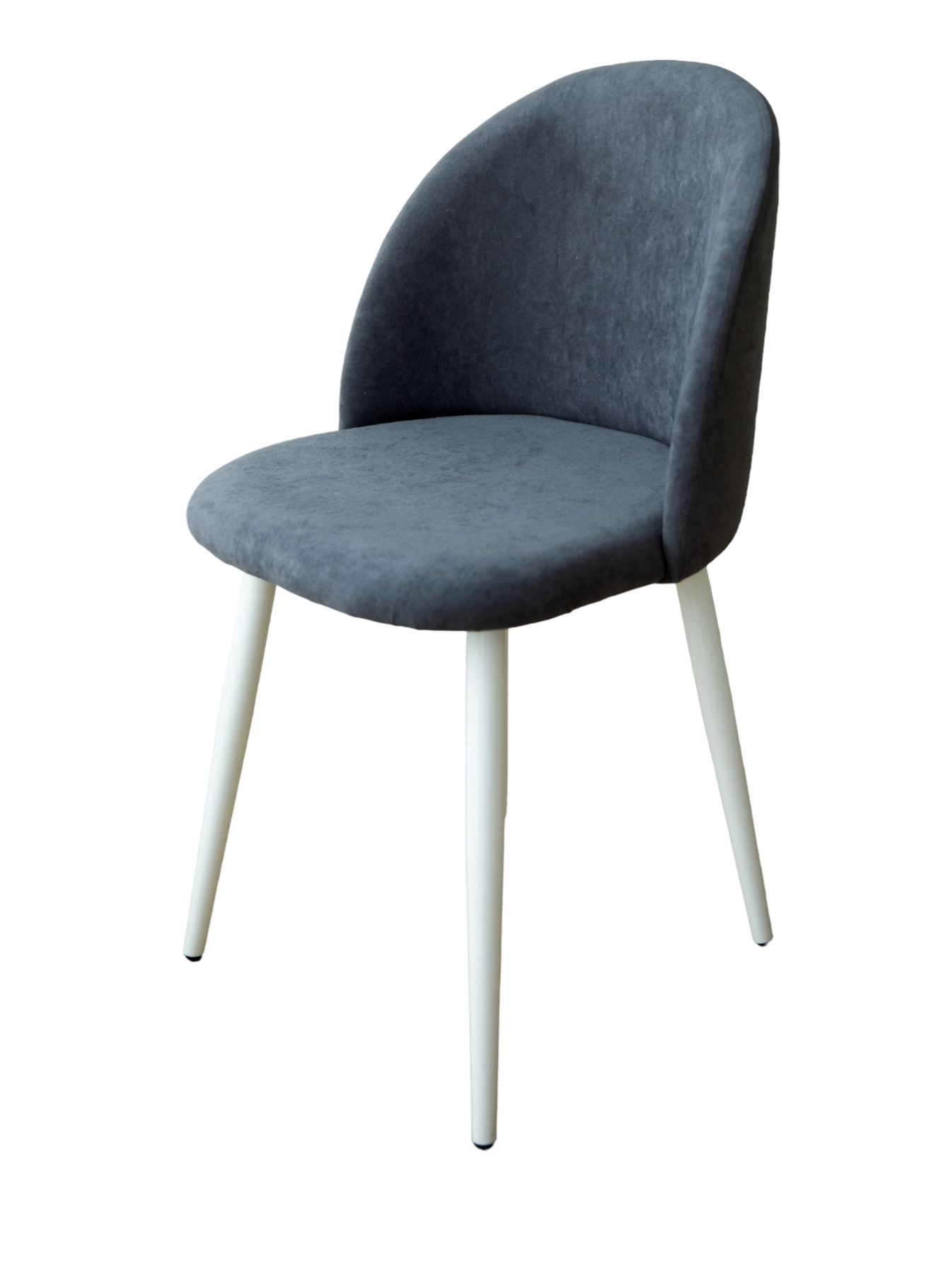 Стул кухонный Expertmebel18 темно-серый на белых ножках