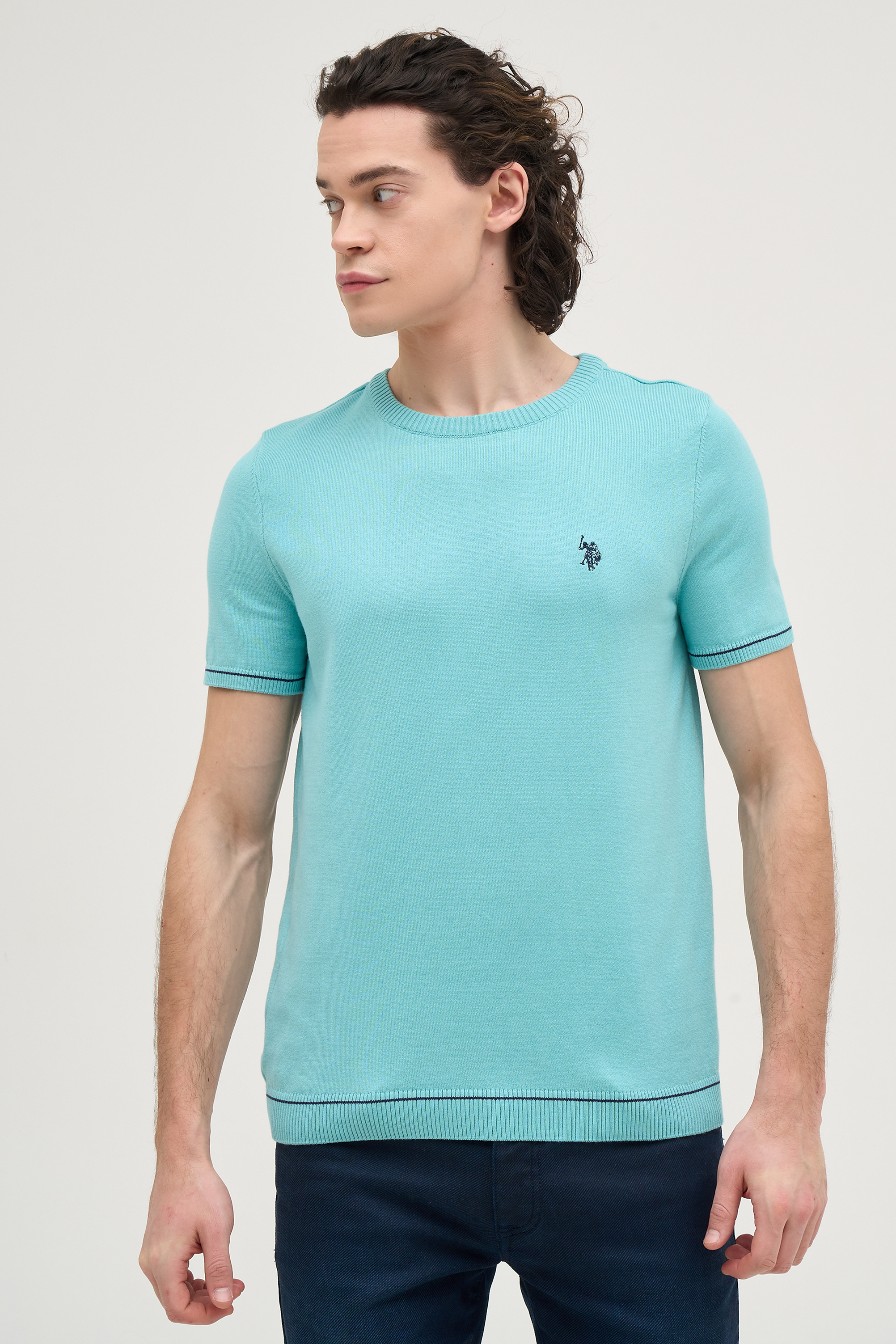 

Джемпер мужской US Polo Assn G081SZ0TK0FORLA-R бирюзовый L, G081SZ0TK0FORLA-R