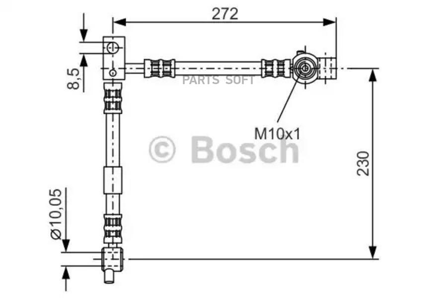 

BOSCH Шланг тормозной BOSCH 1987476361