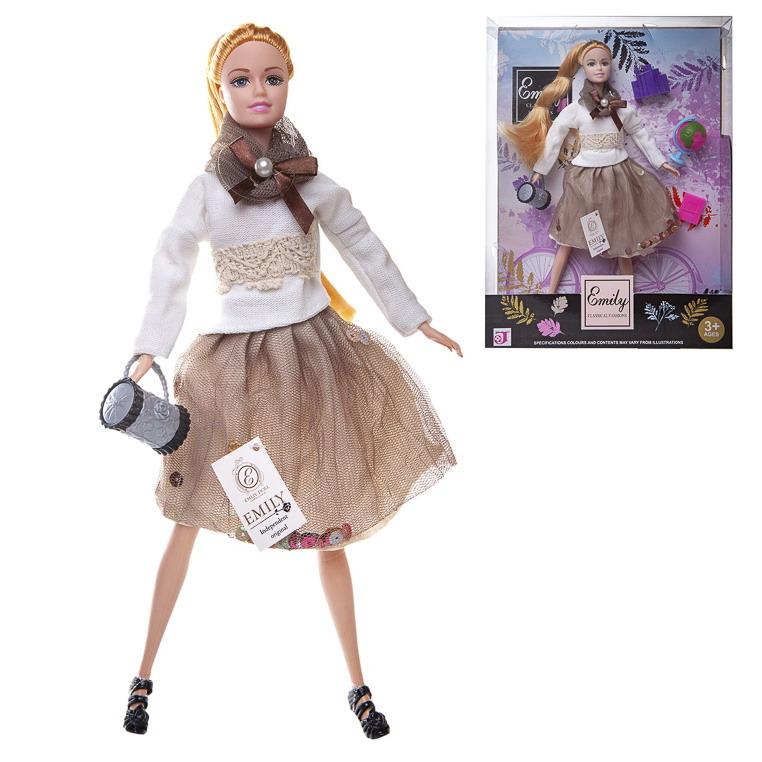 

Кукла ABtoys Emily Модница с клатчем, глобусом и аксессуарами 30см