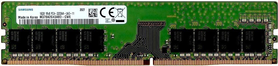 

Оперативная память Samsung DDR4 1x8Gb 3200MHz (M378A2K43EB1-CWE)