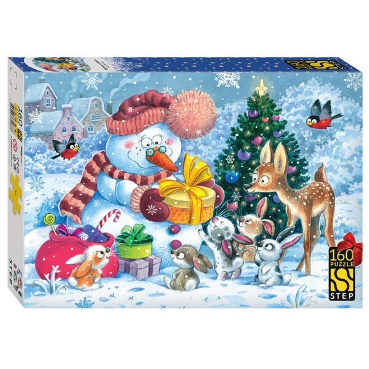 

Пазл Step puzzle Снеговик и зайчата 160 деталей