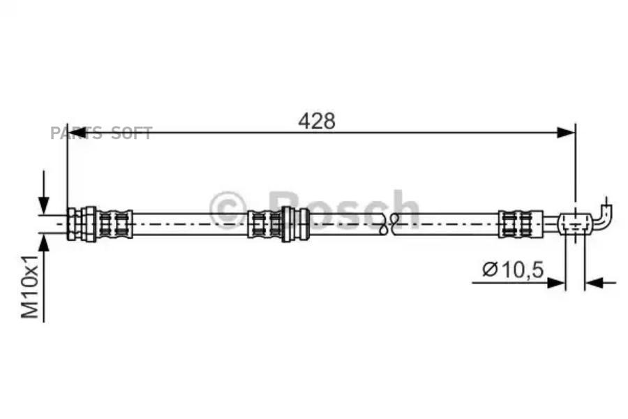 

BOSCH Шланг тормозной BOSCH 1987476166