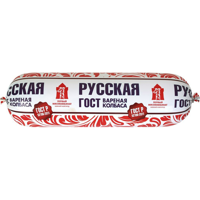 

Колбаса вареная Первый мясокомбинат Русская ГОСТ 800 г