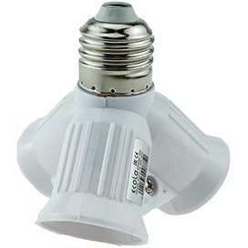 

Переходник с цоколя base E27 на 3хE27 Белый Ecola A7W37WEAY Комплект из 2 шт.