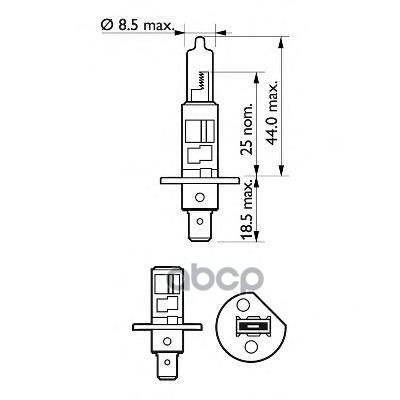 

Лампа H1 - 85w (P14,5s) Rally 12v Коробка (1шт) Philips А (6-11)-С10-У8-Я2-Ся2 Philips 124