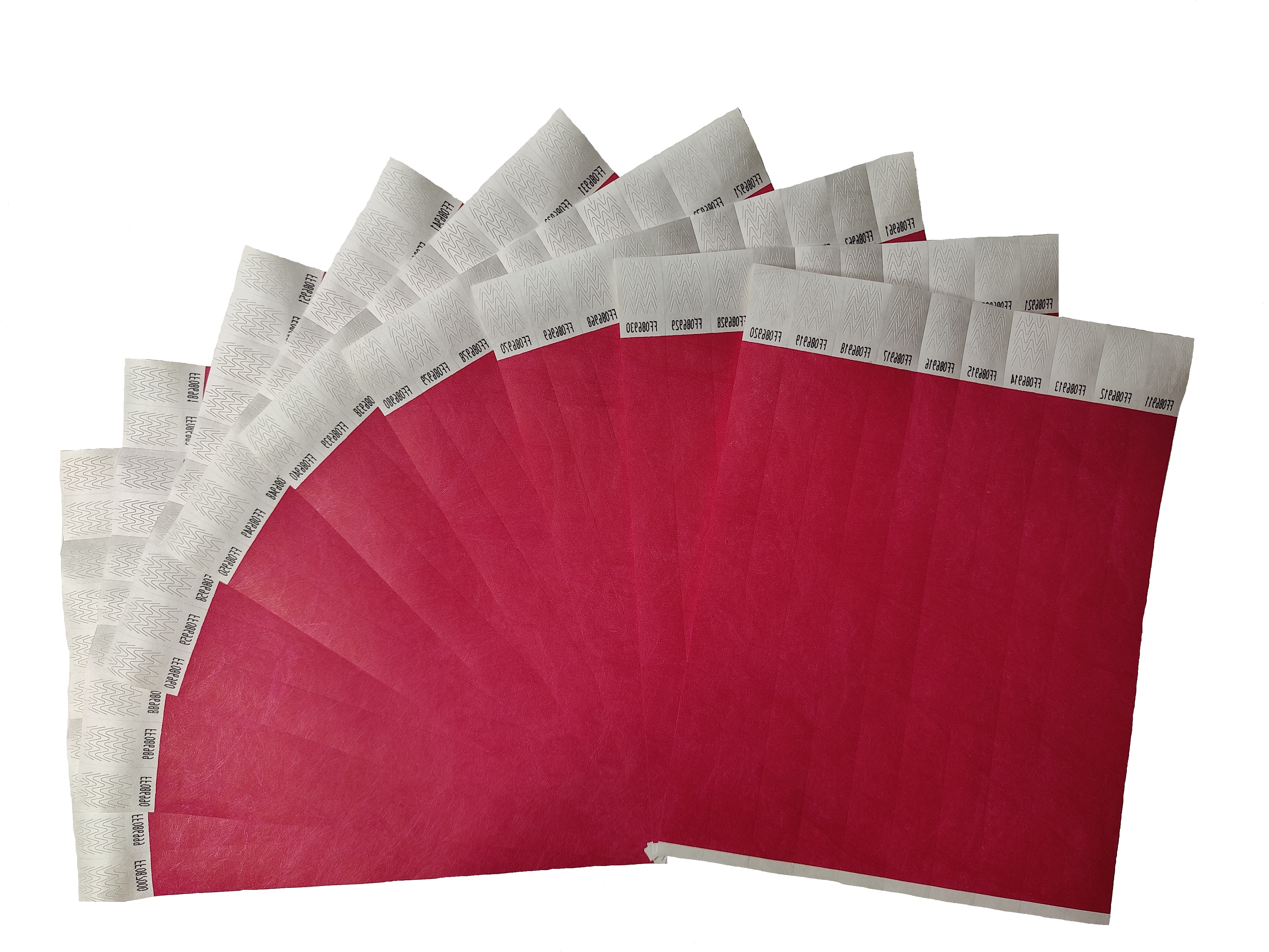 

Браслеты контроля посетителей цвет бордовый 50 штук, Красный