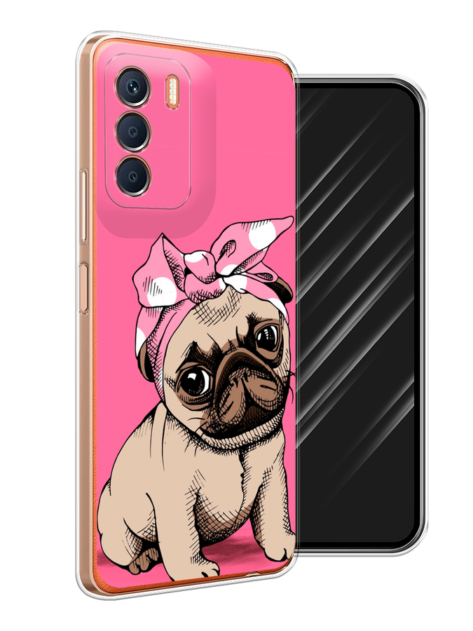 

Чехол Awog на Infinix Zero 5G 2023 "Dog Pin-Up", Розовый;бежевый, 3104450-2