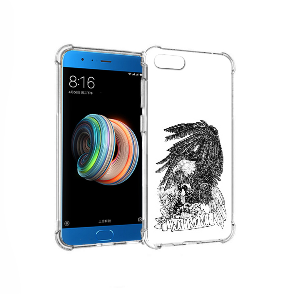 

Чехол MyPads Tocco для Xiaomi Mi Note 3 черно белый сокол (PT99401.307.688), Прозрачный, Tocco