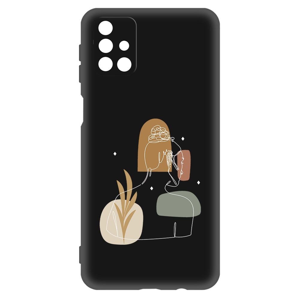 фото Чехол-накладка krutoff soft case таинственность для samsung galaxy m51 (m515) черный