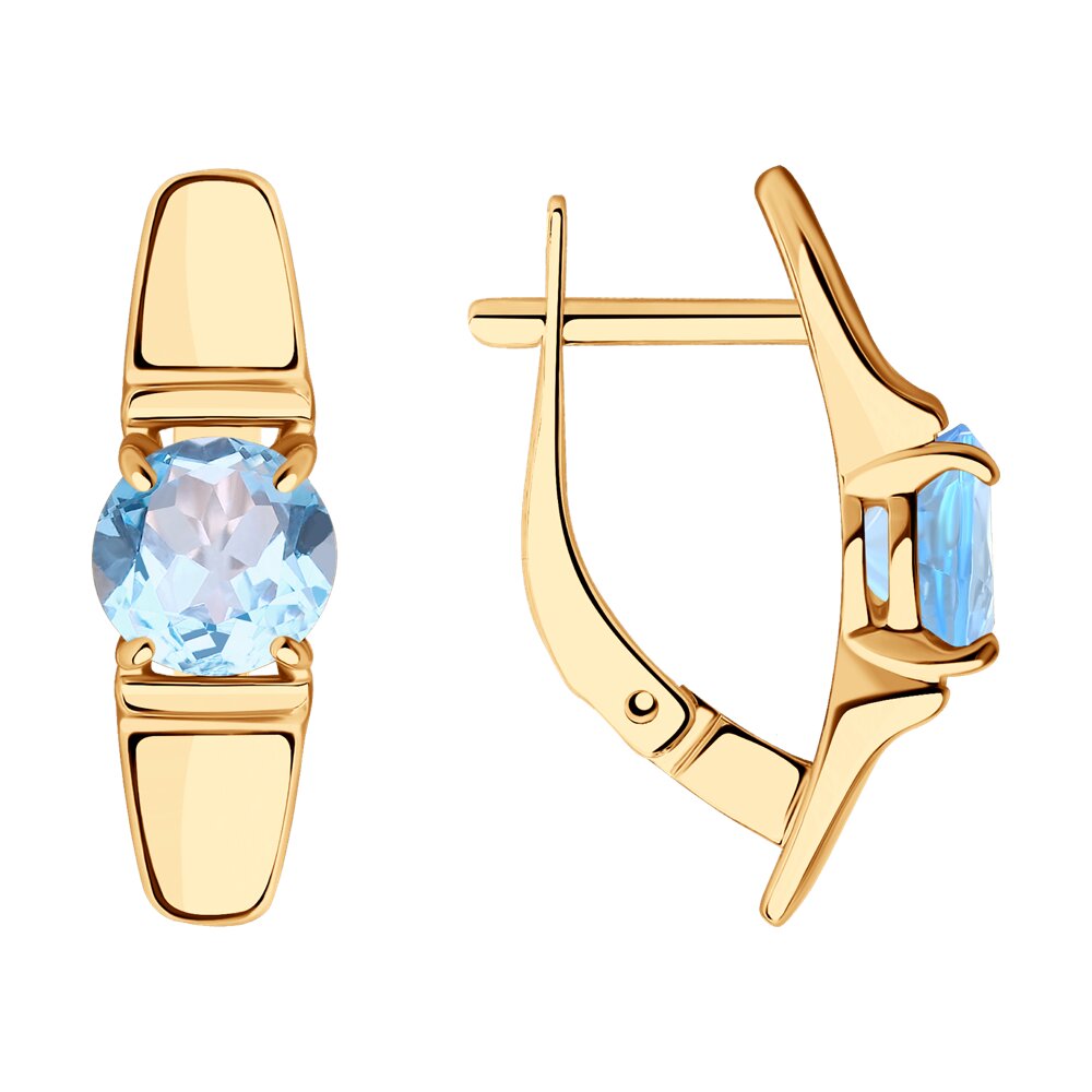 

Серьги из красного золота SOKOLOV 724579, топаз, 724579
