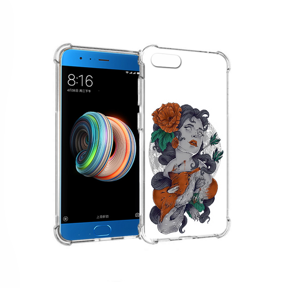 

Чехол MyPads Tocco для Xiaomi Mi Note 3 темная девушка с лисой (PT99401.307.639), Прозрачный, Tocco