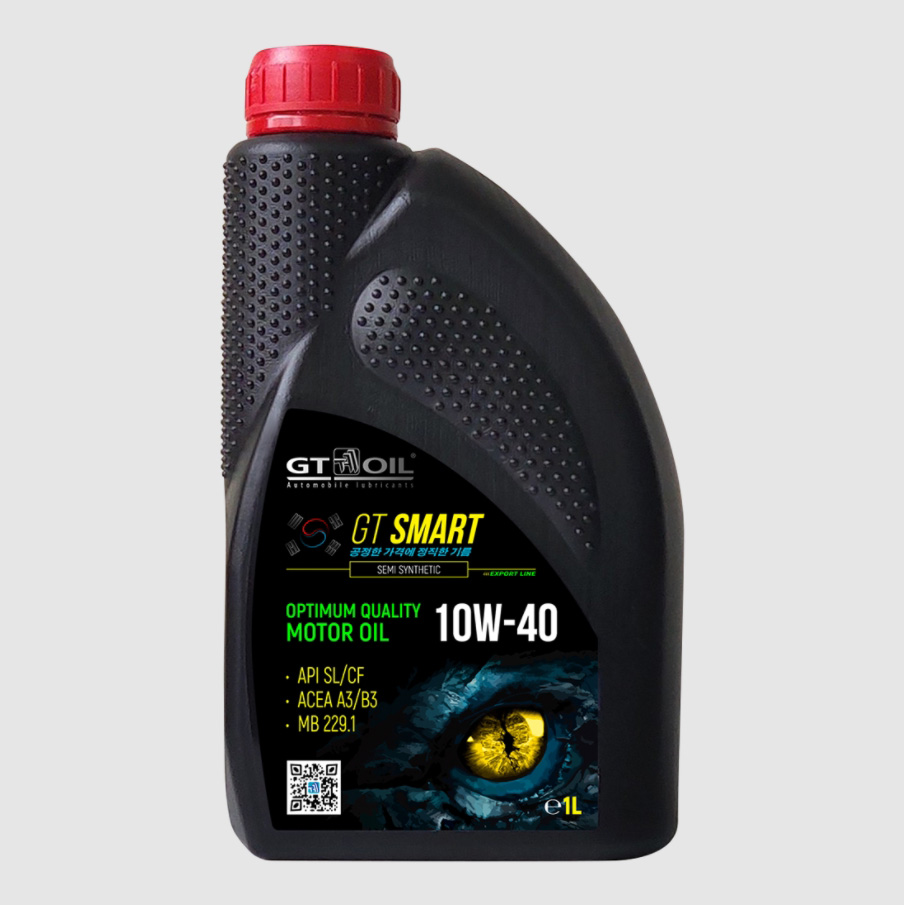 фото Масло gt oil моторное smart sae 10w-40 api sl/cf,(полусинтетическое) 1 л