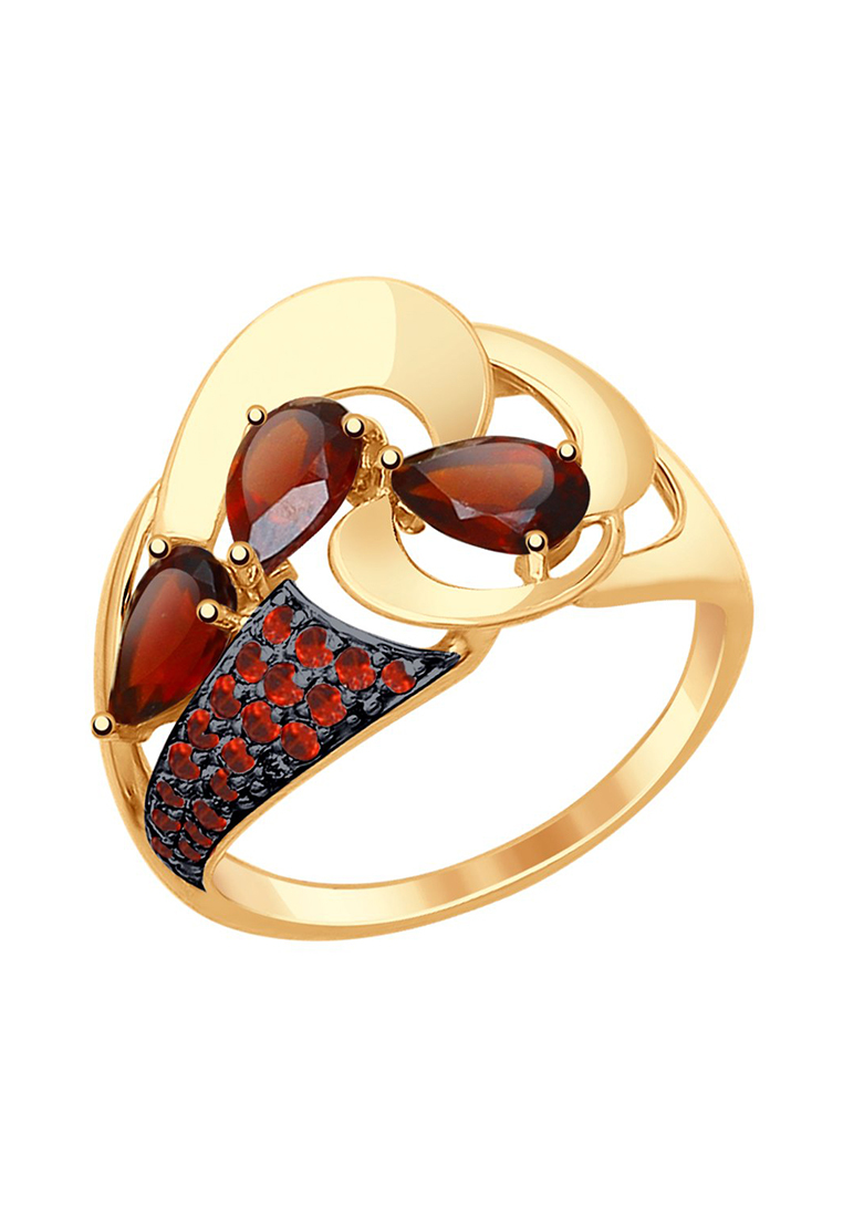 

Кольцо из красного золота с гранатом/фианитом р.  SOKOLOV 714806, 714806_k