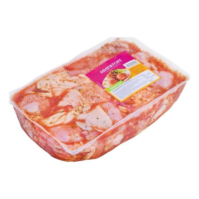 

Шашлык из мяса цыпленка-бройлера Мираторг в маринаде охлажденный +-2,2 кг