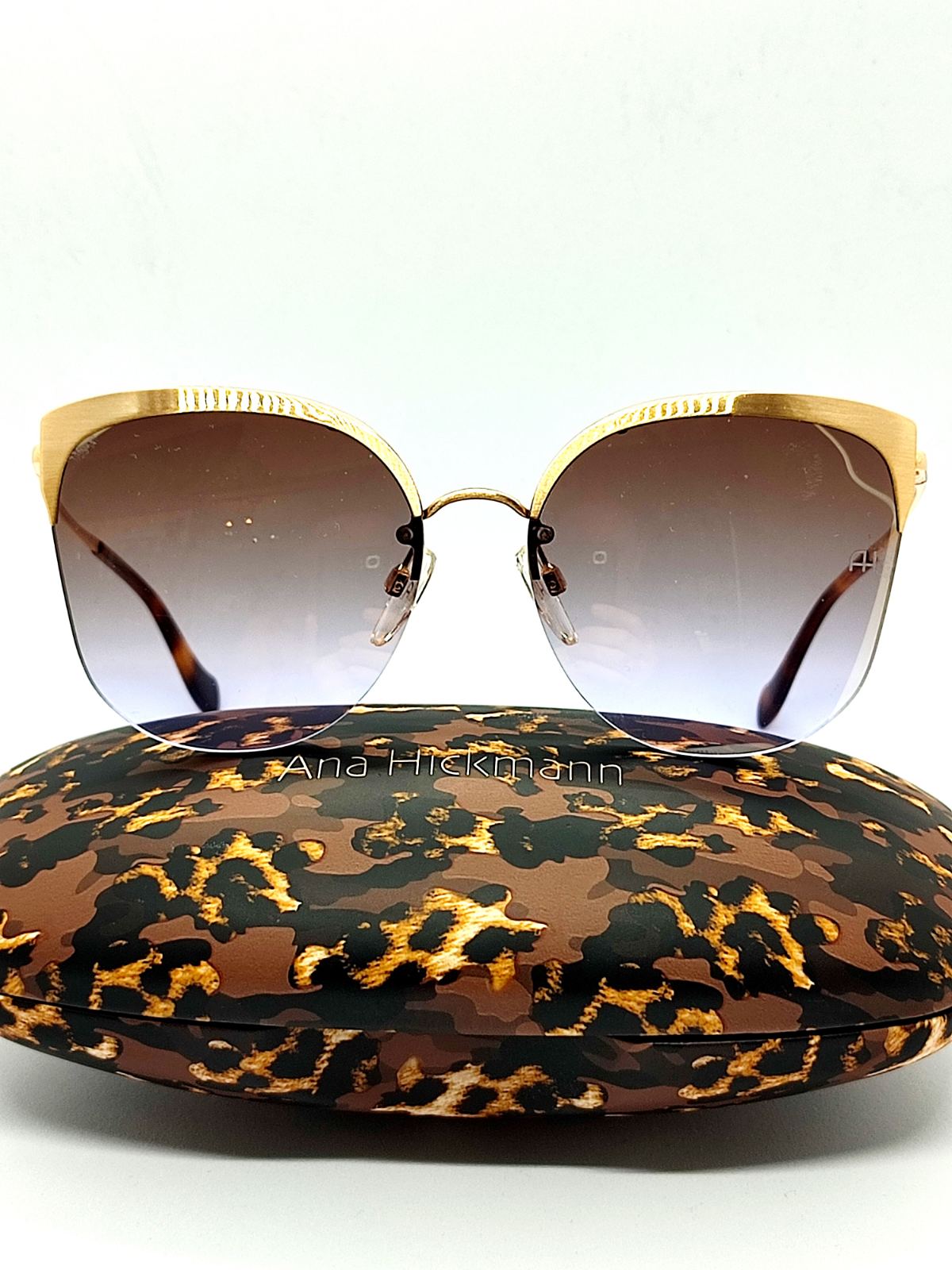 Солнцезащитные очки женские Ana Hickman AH318704B золотистые