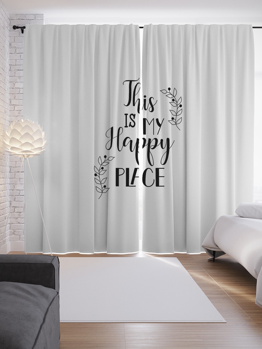 

Шторы JoyArty с фотопечатью "Это мое счастливое место" из сатена, 290х265 см, Это мое счастливое место