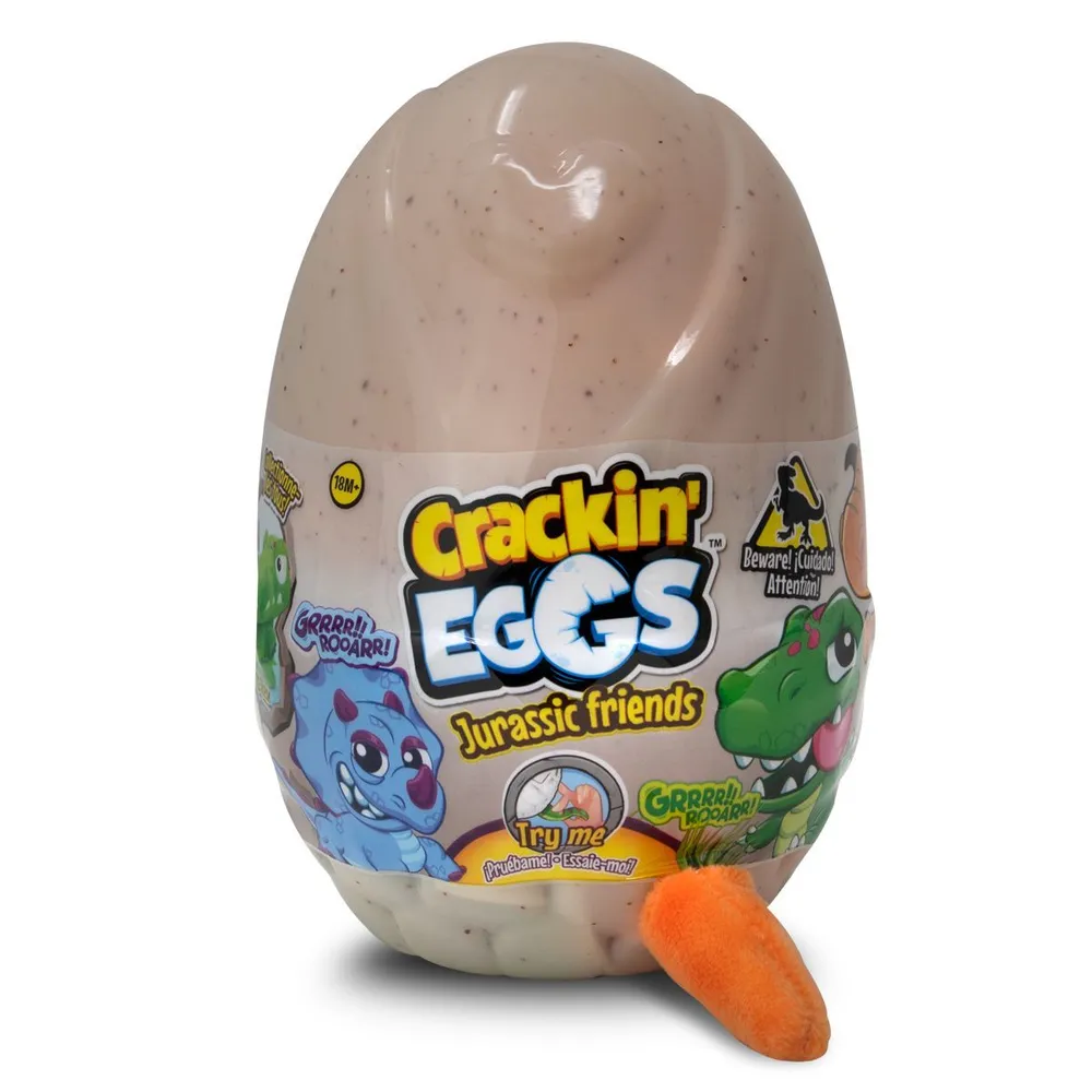 Мягкая игрушка Crackin'Eggs Динозавр 12 см в яйце оранжевый SK014