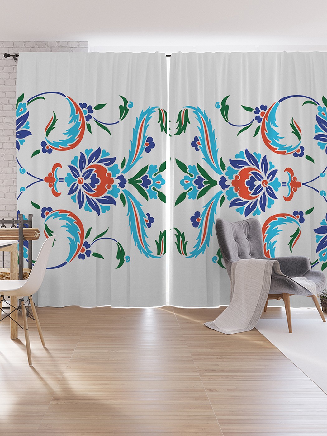 фото Шторы под лён joyarty "культура народа", серия oxford delux, 340х265 см