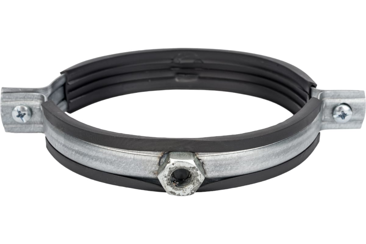 

Cантехнический хомут с гайкой для труб СВК 4 1/2'' М10, 120-129 SVK-Fe120М10p