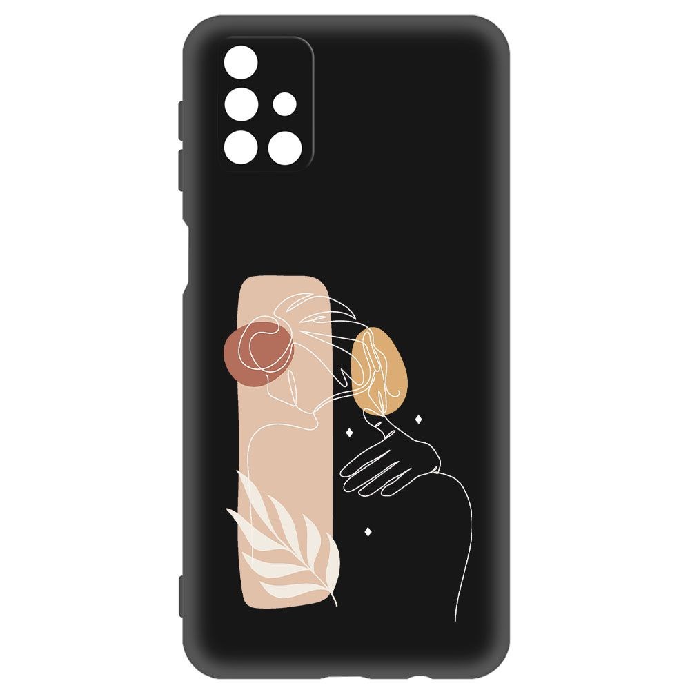 фото Чехол-накладка krutoff soft case нежность для samsung galaxy m31s (m317) черный