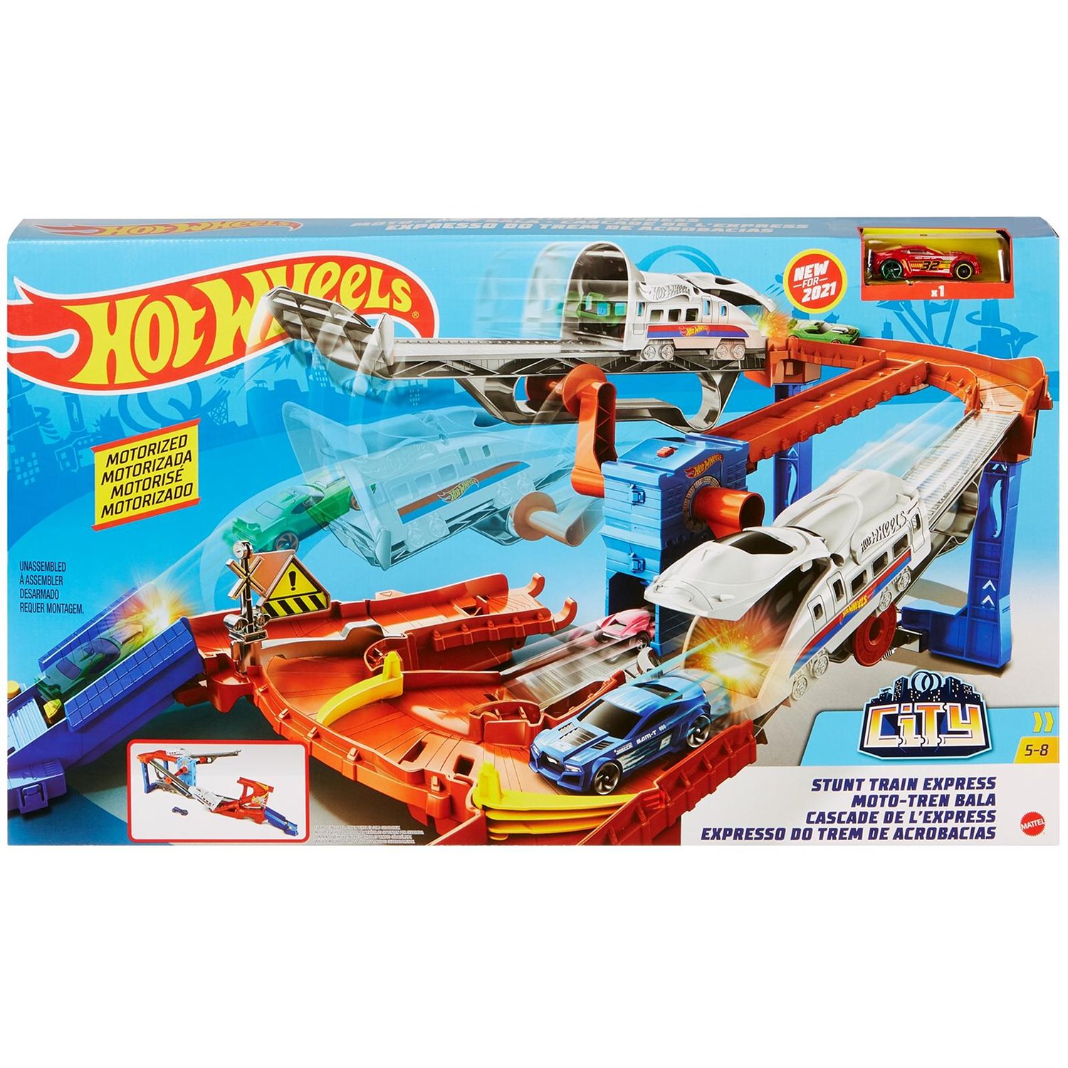 

Mattel Трек Hot Wheels Stunt Train Express GRW38
