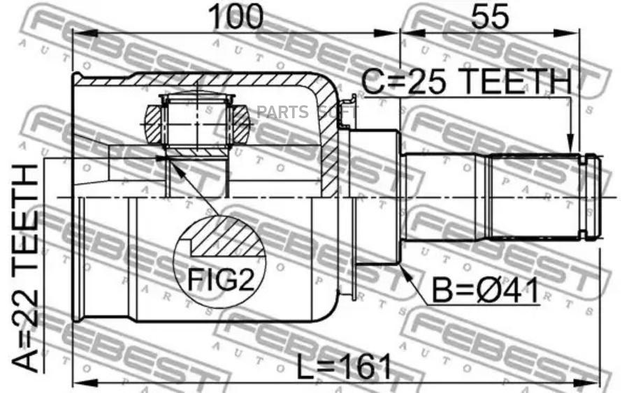 

Шрус внутренний kia ceed i 2211-cd