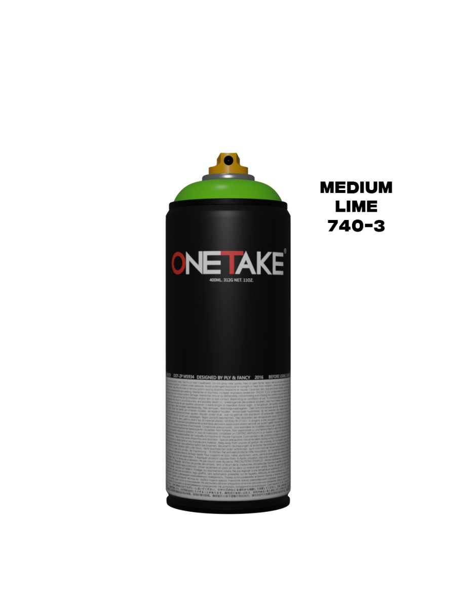 Аэрозольная краска One Take 740-3 medium lime 400 мл