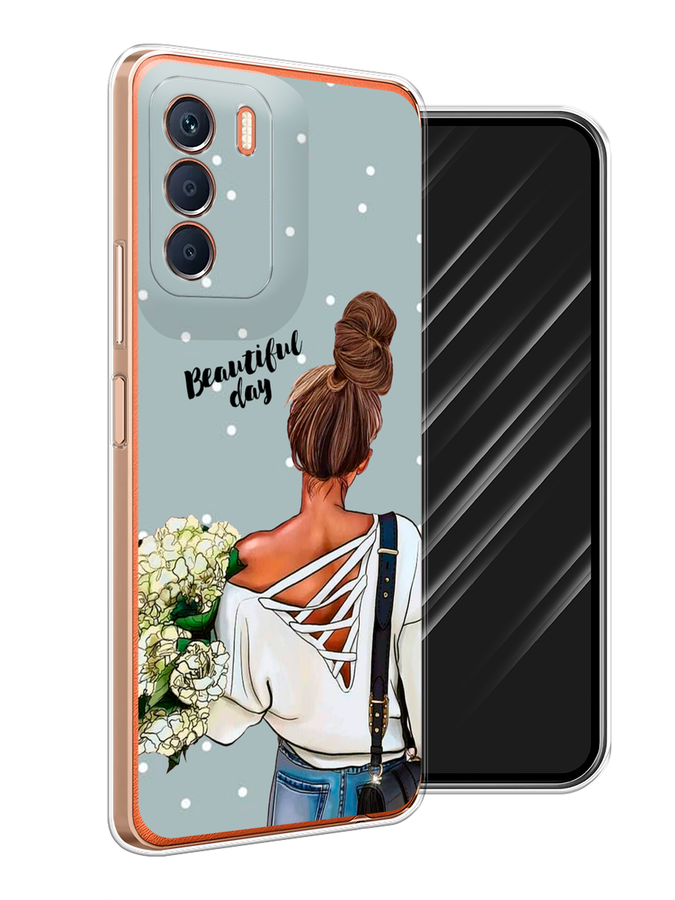 

Чехол Awog на Infinix Zero 5G 2023 "Beautiful day", Голубой;коричневый;бежевый, 3104450-6