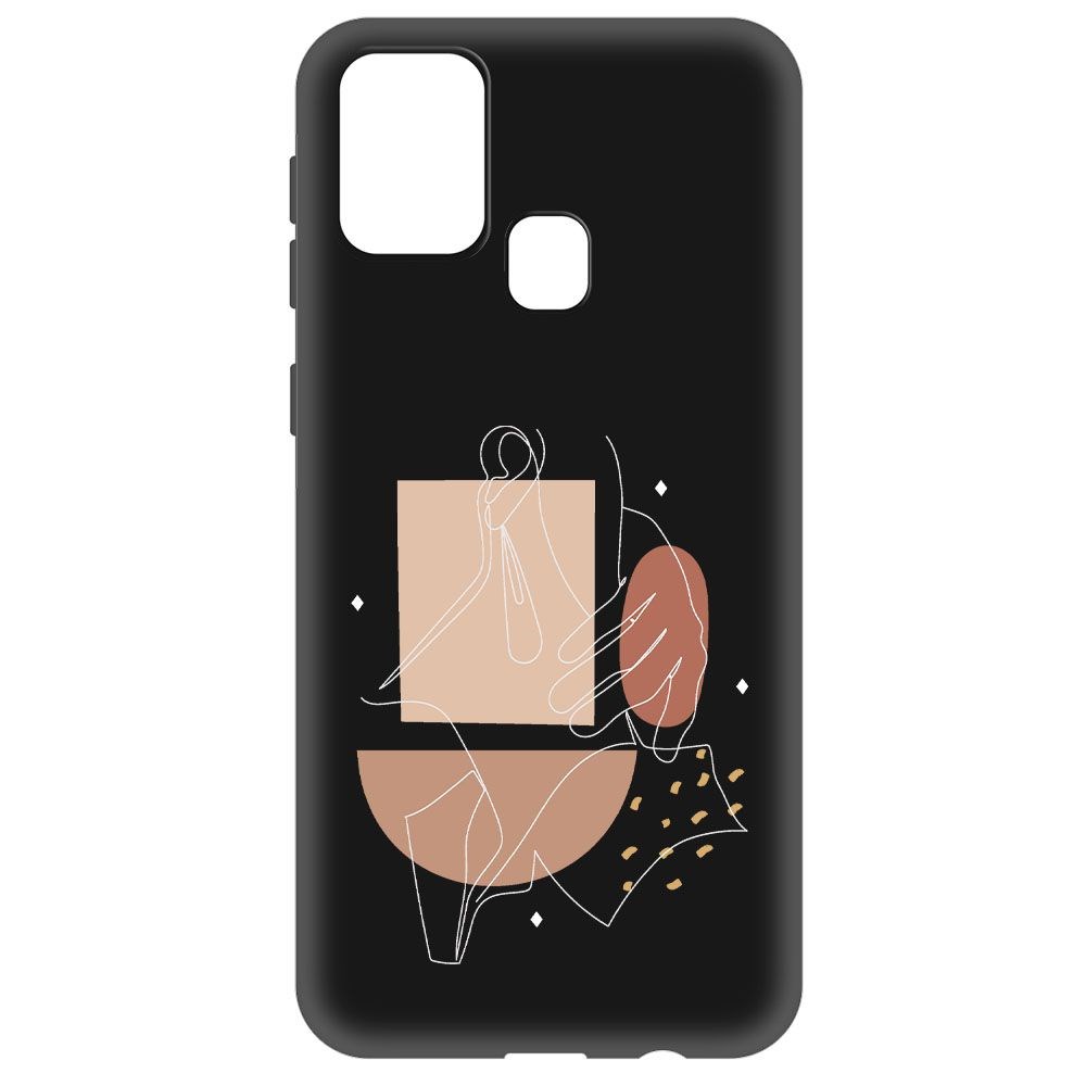 фото Чехол-накладка krutoff soft case изящность для samsung galaxy m31 (m315) черный