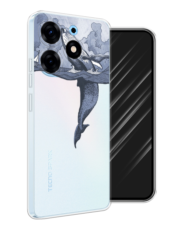 

Чехол Awog на Tecno Spark 10 Pro "Два измерения", Голубой;черный;прозрачный, 303750-7