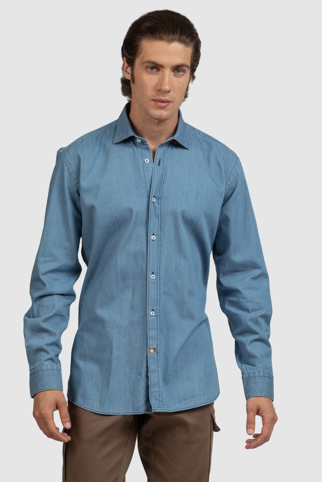 

Рубашка мужская Kanzler 140005W03O093 голубая 38, 140005W03O093