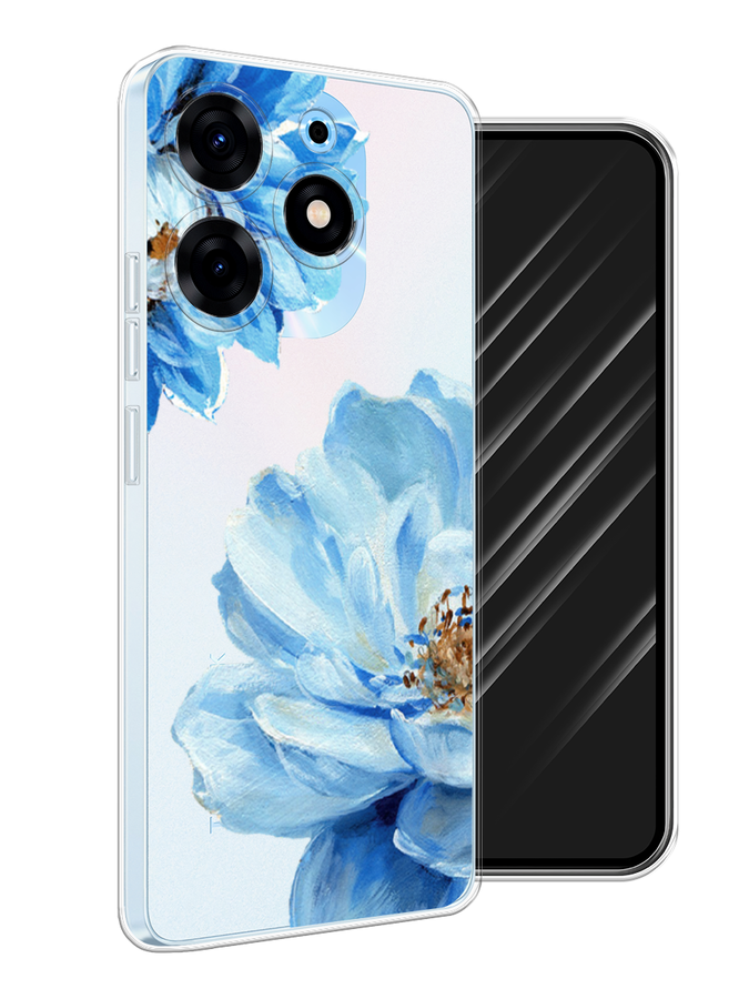 

Чехол Awog на Tecno Spark 10 Pro "Голубые клематисы", Голубой, 303750-8