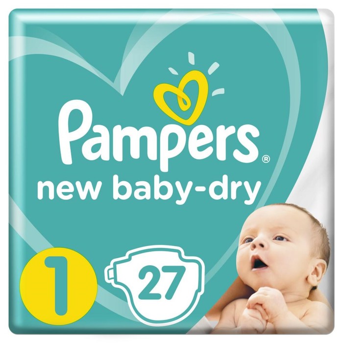 Подгузники Pampers New Baby-Dry 2-5 кг, 27 шт