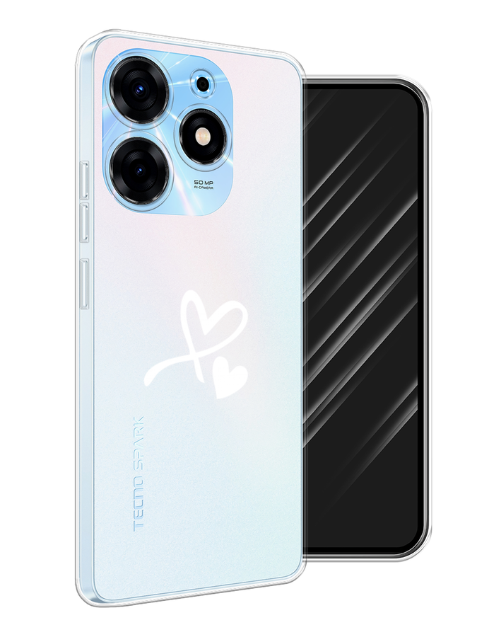 

Чехол Awog на Tecno Spark 10 Pro "Сердечко минимализм", Белый, 303750-6