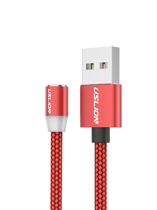 фото Магнитный usb-кабель для зарядки uslion 1 м red