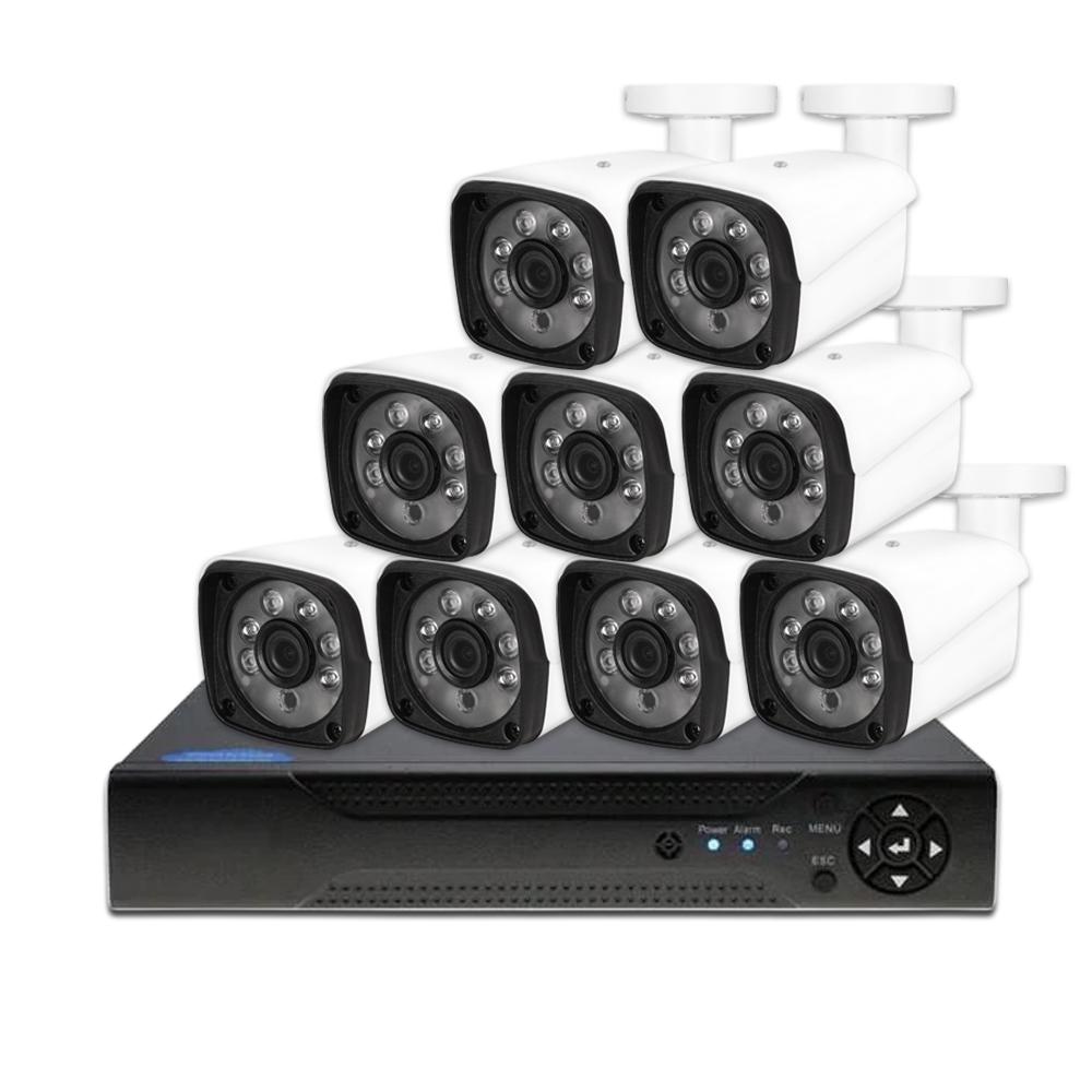 Комплект видеонаблюдения AHD Ps-Link KIT-C209HD 9 уличных 2Мп камер комплект заглушек для встраиваемых шинопроводов sy link sy link ecs t2s bl