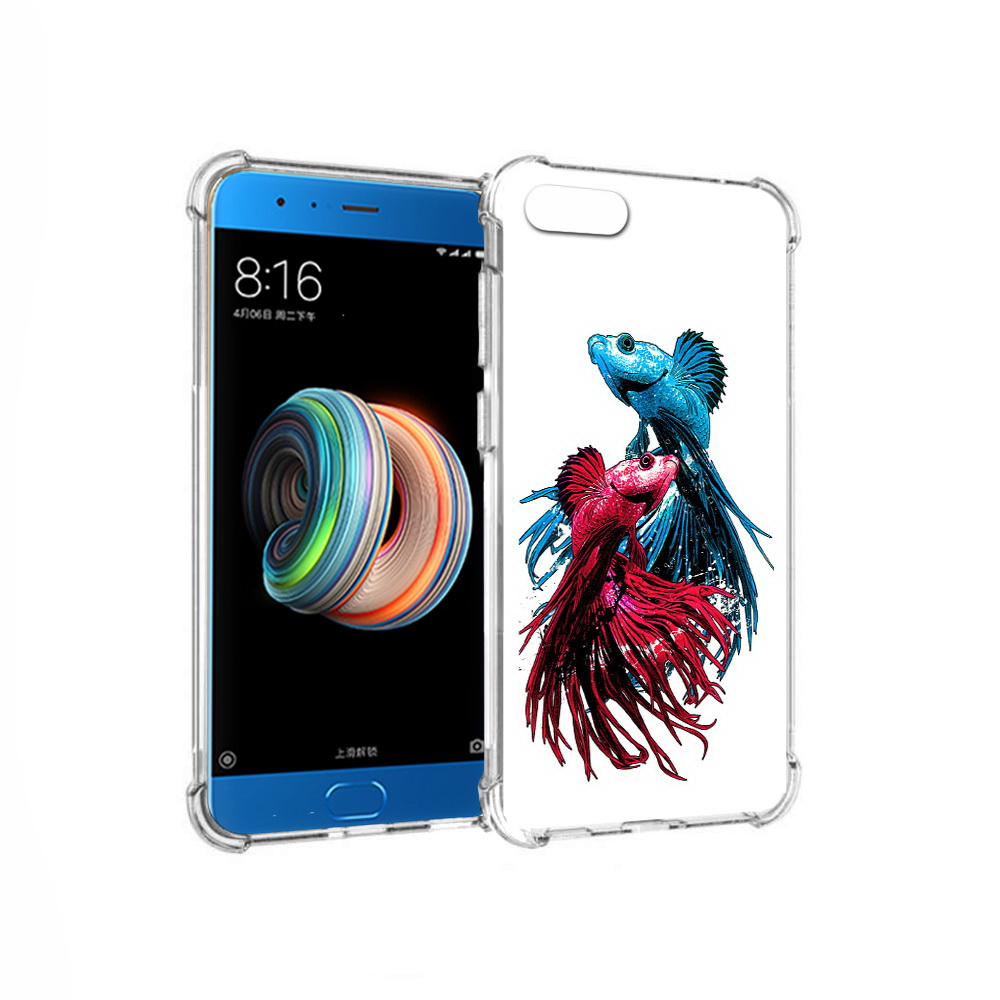 

Чехол MyPads Tocco для Xiaomi Mi Note 3 рыбы петушки (PT99401.307.592), Прозрачный, Tocco
