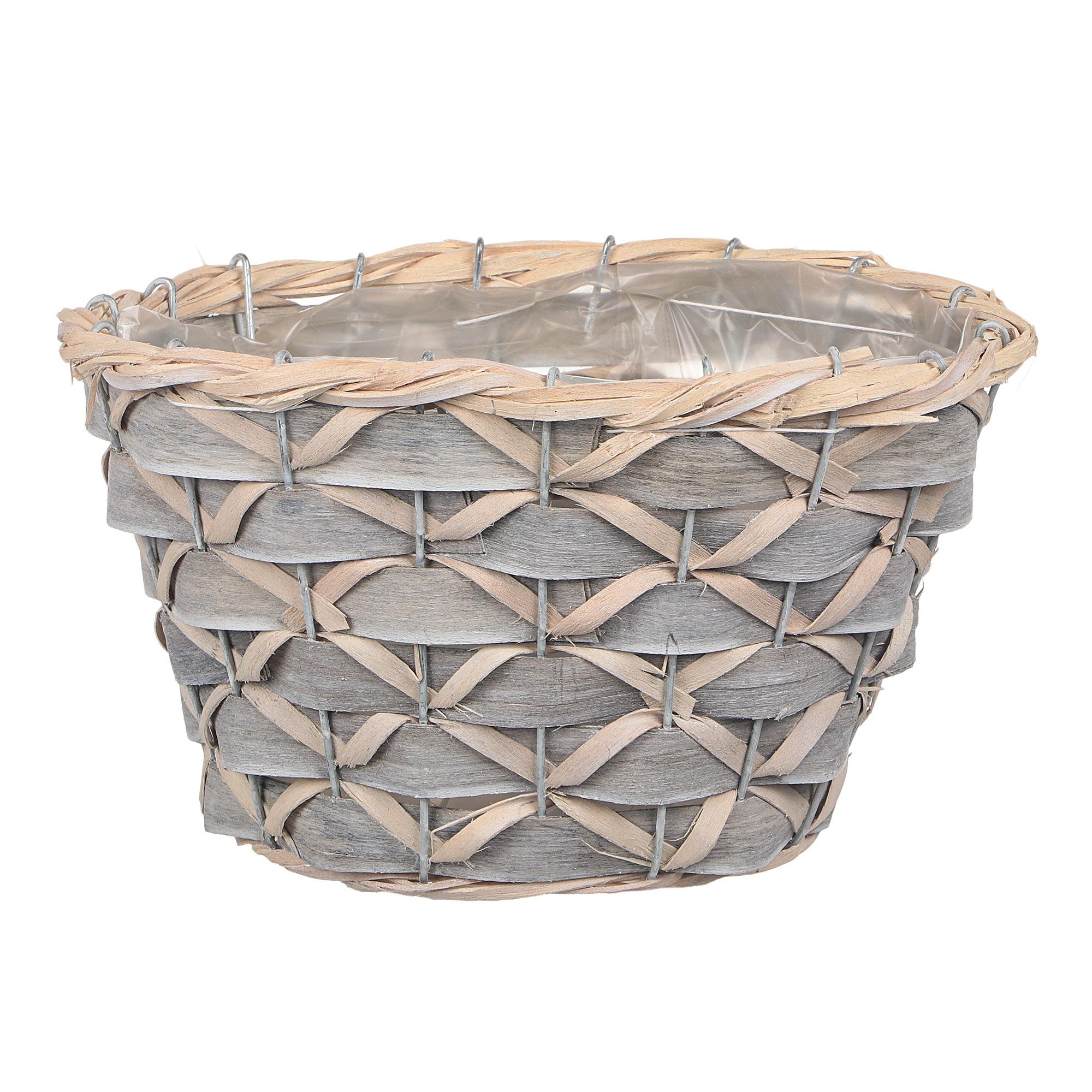Цветочное кашпо Dekor pap Корзина 2,5 л серый 1 шт.