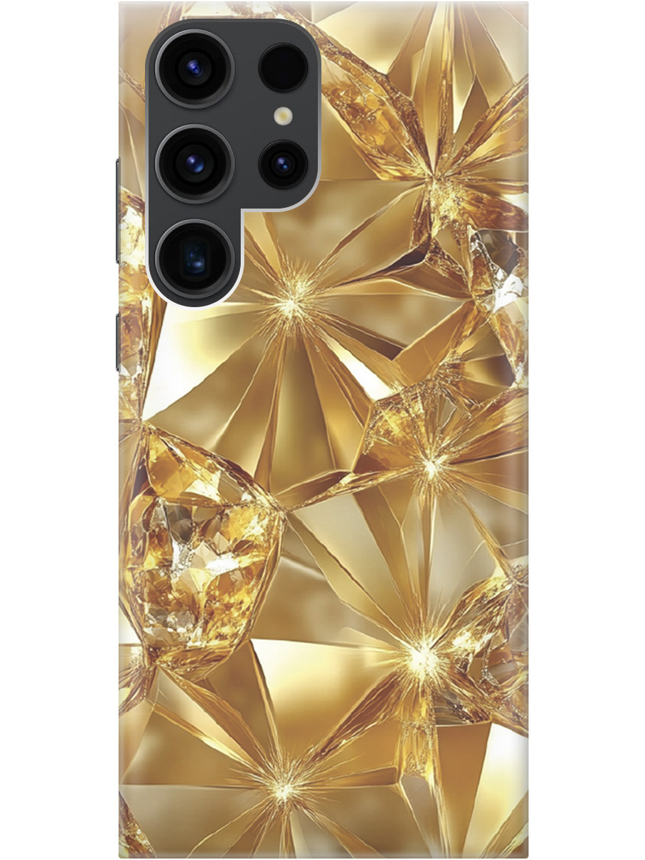 

Силиконовый чехол на Samsung Galaxy S23 Ultra с принтом "Желтый сапфир", Прозрачный;золотистый, 767959432