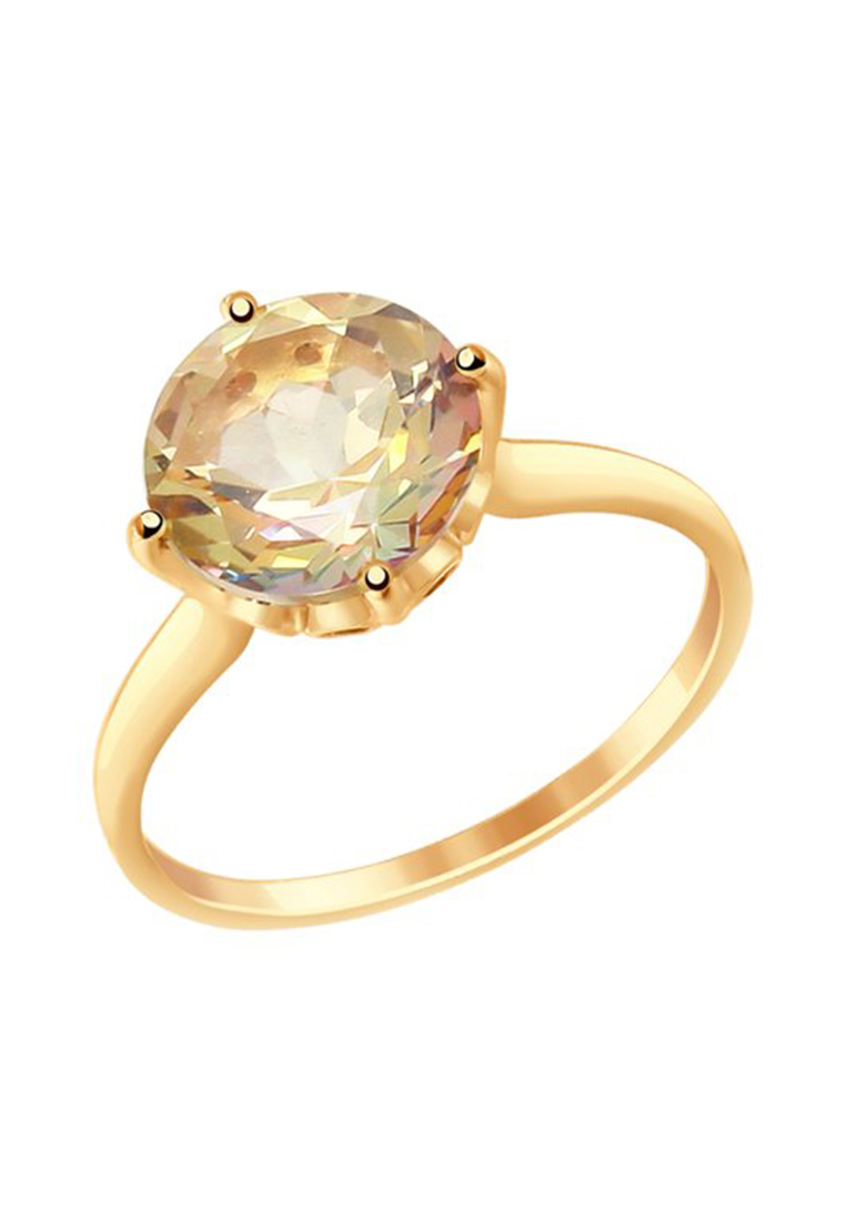 

Кольцо из красного золота с топазом/фианитом р. , SOKOLOV 714915, 714915_k