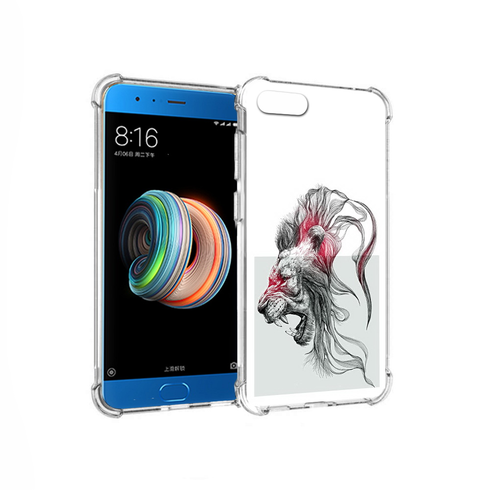

Чехол MyPads Tocco для Xiaomi Mi Note 3 разъяренный лев (PT99401.307.576), Прозрачный, Tocco