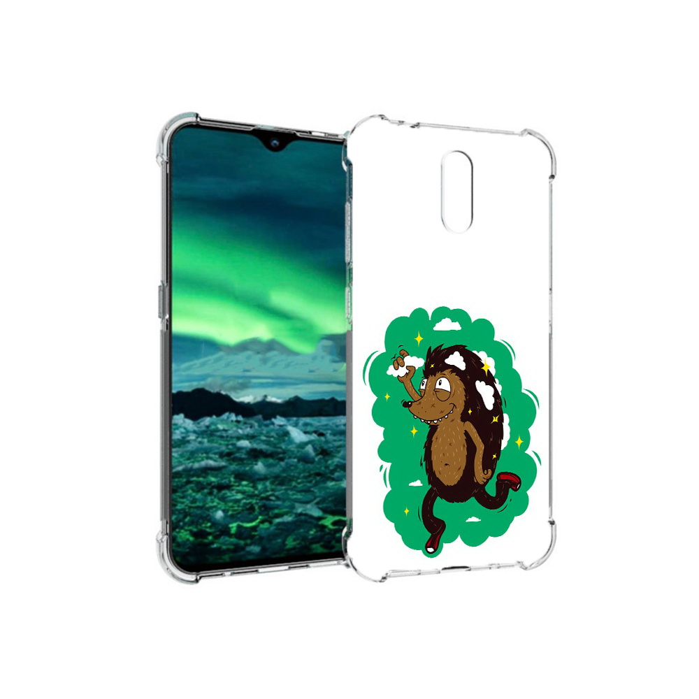 

Чехол MyPads Tocco для Nokia 2.3 Ежик в облаках (PT142254.97.77), Прозрачный, Tocco