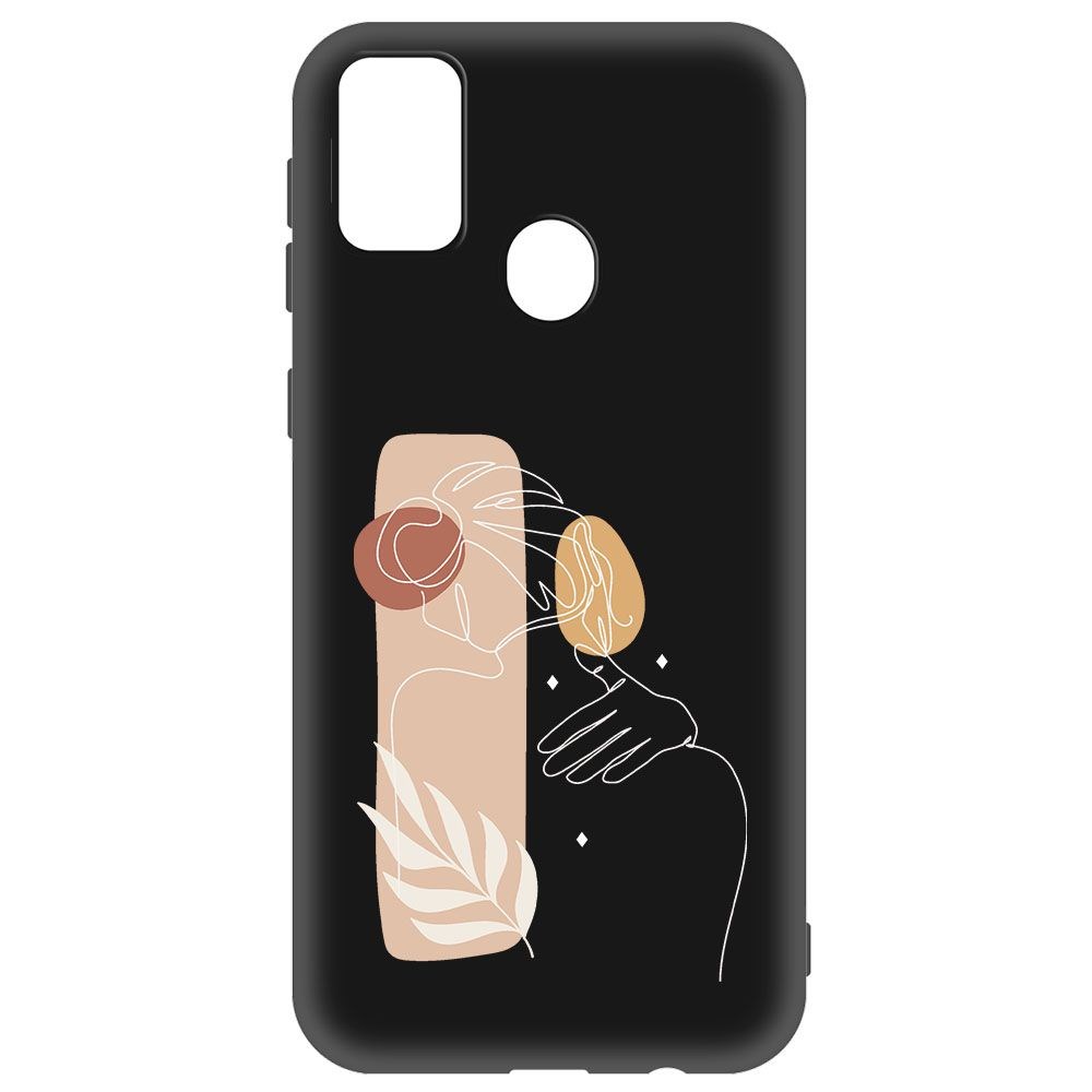 фото Чехол-накладка krutoff soft case нежность для samsung galaxy m21 (m215) черный