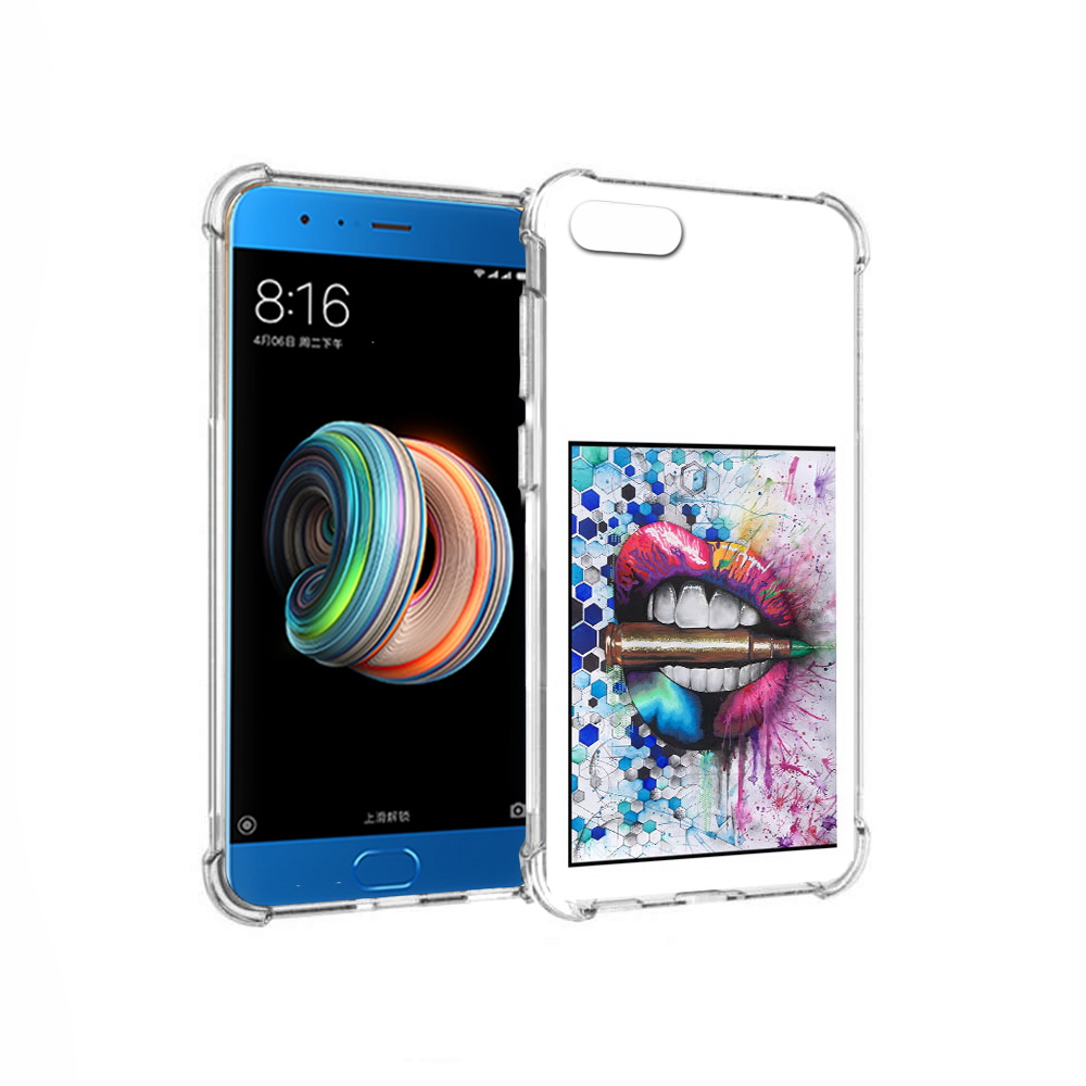 

Чехол MyPads Tocco для Xiaomi Mi Note 3 разноцветные губы с пулей (PT99401.307.571), Прозрачный, Tocco